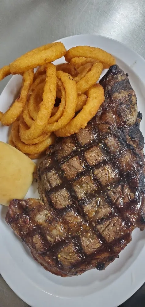 Moogy Cut Ribye with Onion Rings